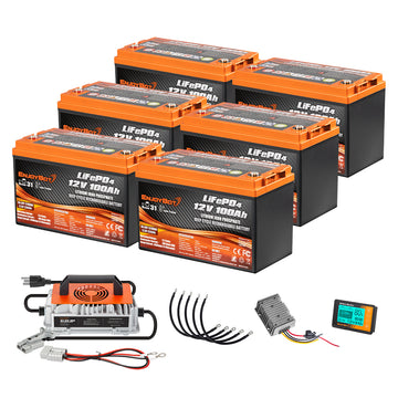 Enjoybot 72V 100Ah Golf Cart Lithium Battery Conversion Kit - 6 Batteries